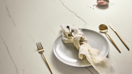 Infinity Calacatta Brasile Porcelain Slabs Tabletop