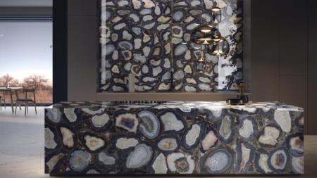 Infinity Cammeo Porcelain Slabs Kitchen