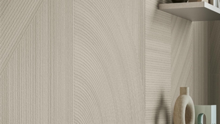 Infinity Ginza Doro Porcelain Slabs Bathroom Wall