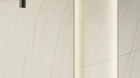 Infinity White Macaubus Porcelain Slabs Wall