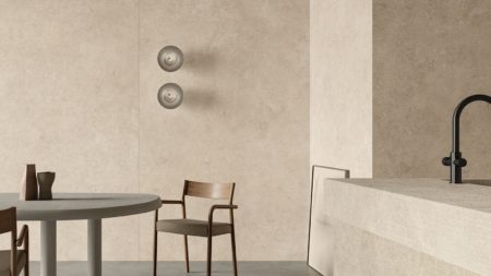 Infinity ARKEON Fossil Porcelain Slabs Dining Room