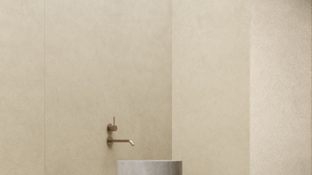 Infinity ARKEON Fossil Porcelain Slabs Washroom