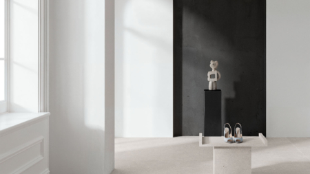 Infinity ARKEON Sandstone Light Porcelain Slabs Showroom