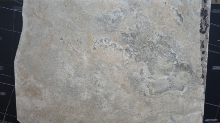 Silver Travertine honed grey slab, batch 638-1T
