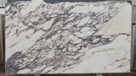 Calacatta Viola honed purple marble slab with red veining, batch 1698-2M