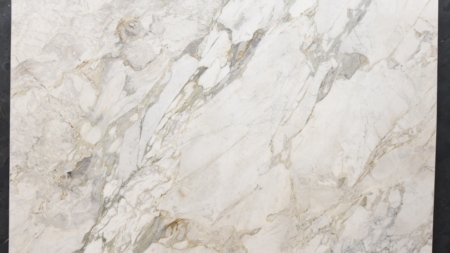 Calacatta Montagna honed white dolomite slab, batch 1710-2D