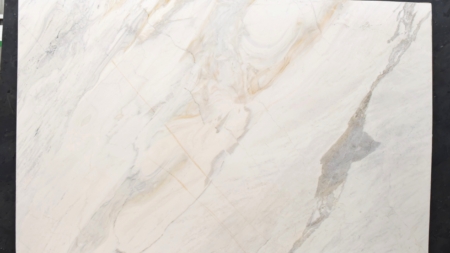 Calacatta Montagna honed white dolomite slab, batch 1710-3D