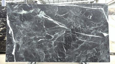 Verde Alpi honed green marble slab, batch 1701-8M