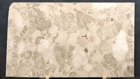 Brecciata honed beige marble slab, batch 1726-2M
