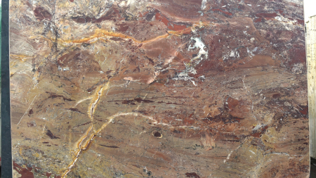 Fuego red quartzite slab leather finish