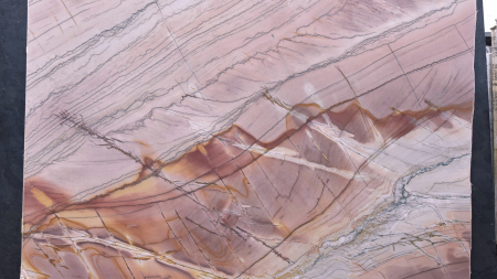 Red Sea honed pink quartzite slab, batch 1707-2Q