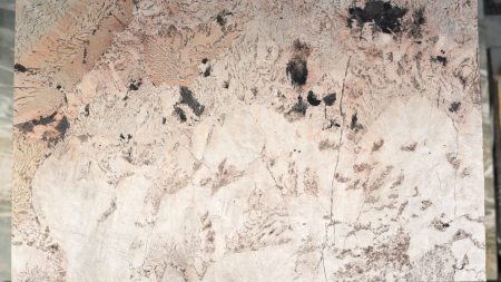Rosabella honed pink granite slab cream grey veining