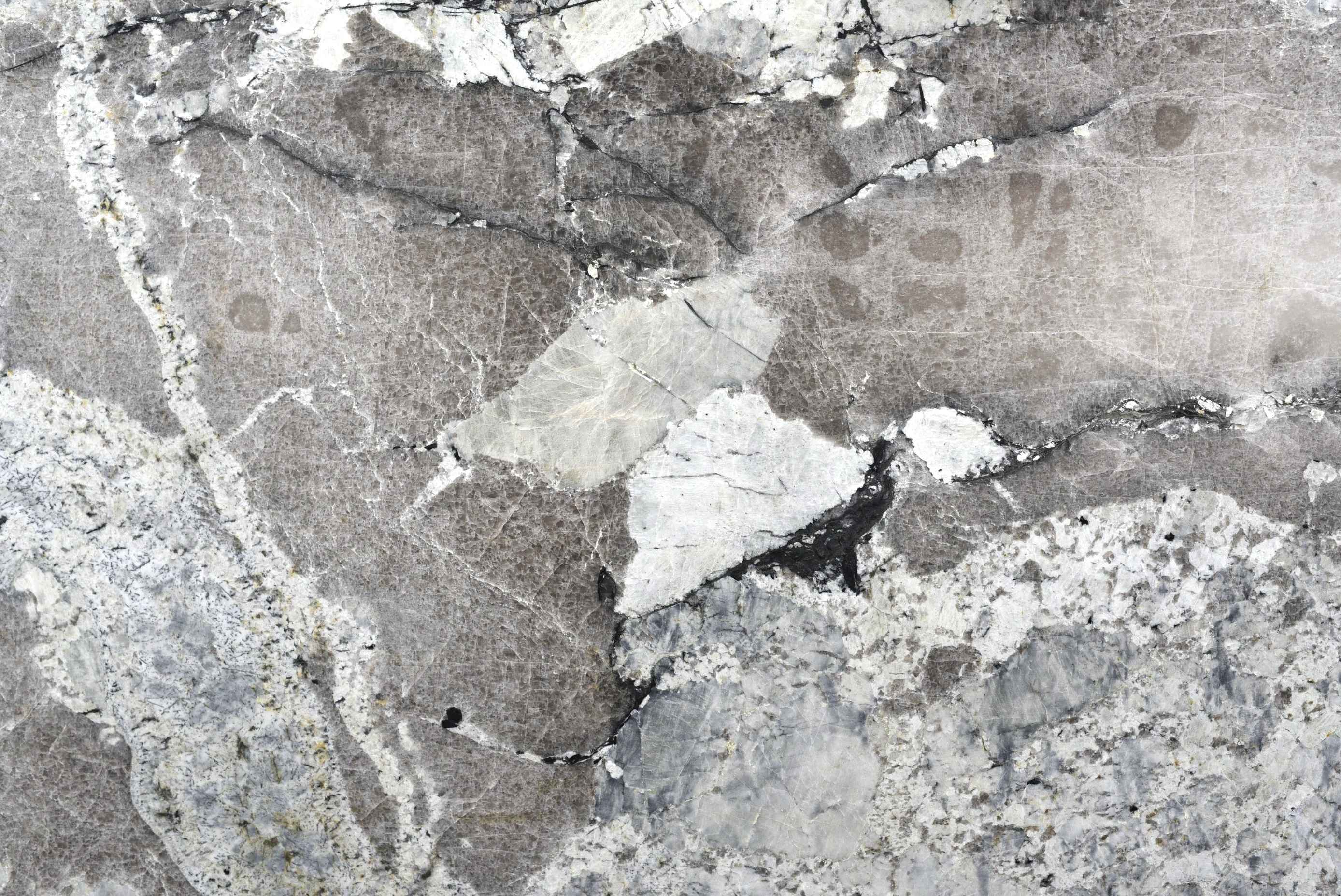 Patagonia Silver honed quartzite slab crystalline white silver charcoal veining
