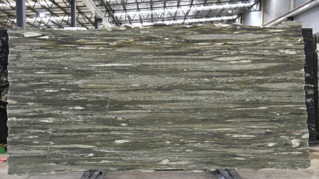 Verde Fashion honed green granite slab, batch 1755B-4G